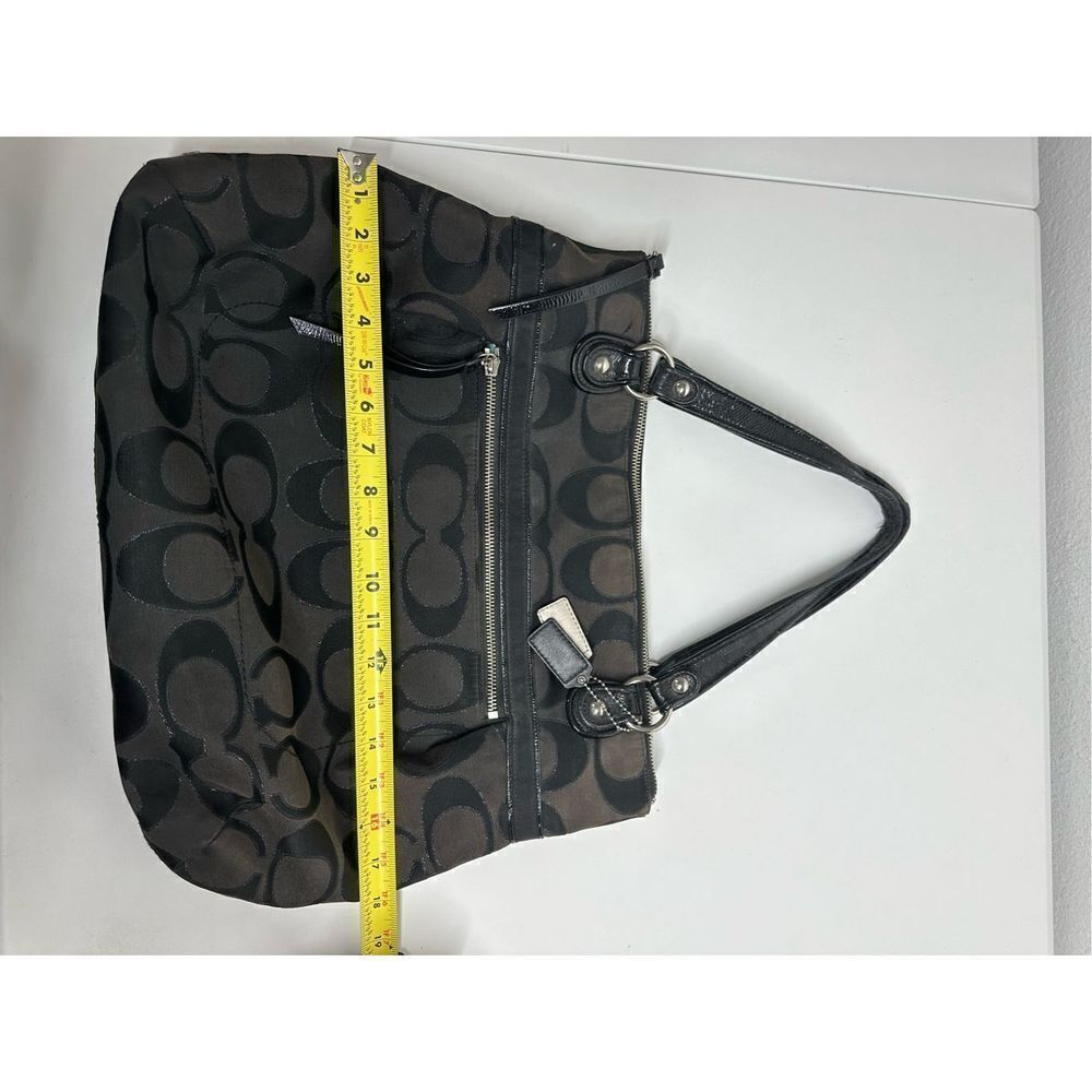COACH Signature Sateen Canvas Tote Bag Black F1221-18979 See Description - Picture 5 of 15